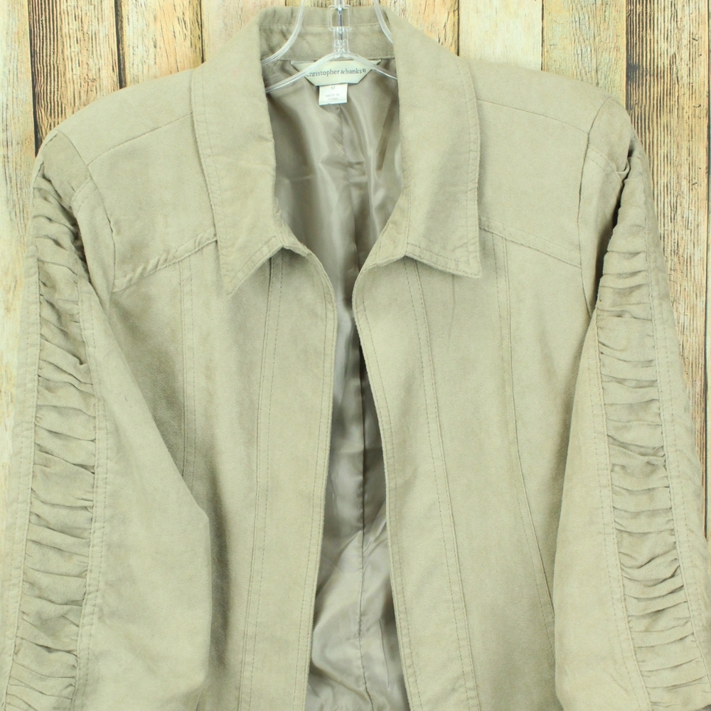 Christopher and Banks Suede Blazer Jacket